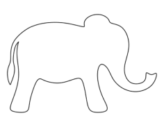 Simple Elephant Coloring Pdf, Free Vectors File